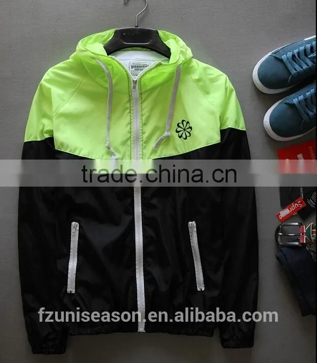 Waterproof windproof hoodie lightweight windbreaker jackets for men