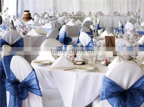 Sheer Chair Decoration Tie Organza Sash for Banquet