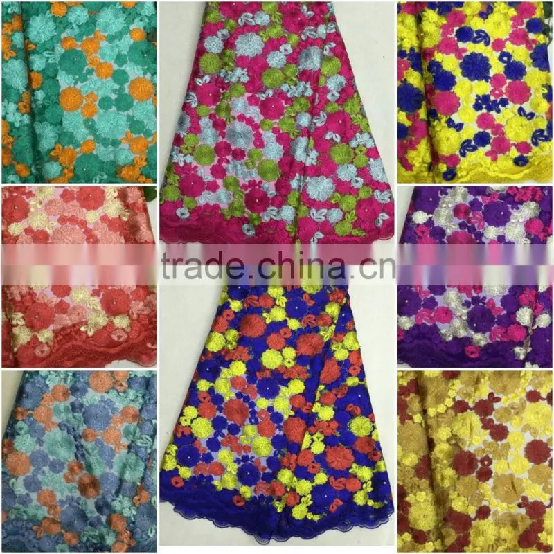 2016 wholesale 100% cotton high quality swiss voile laces for dresses