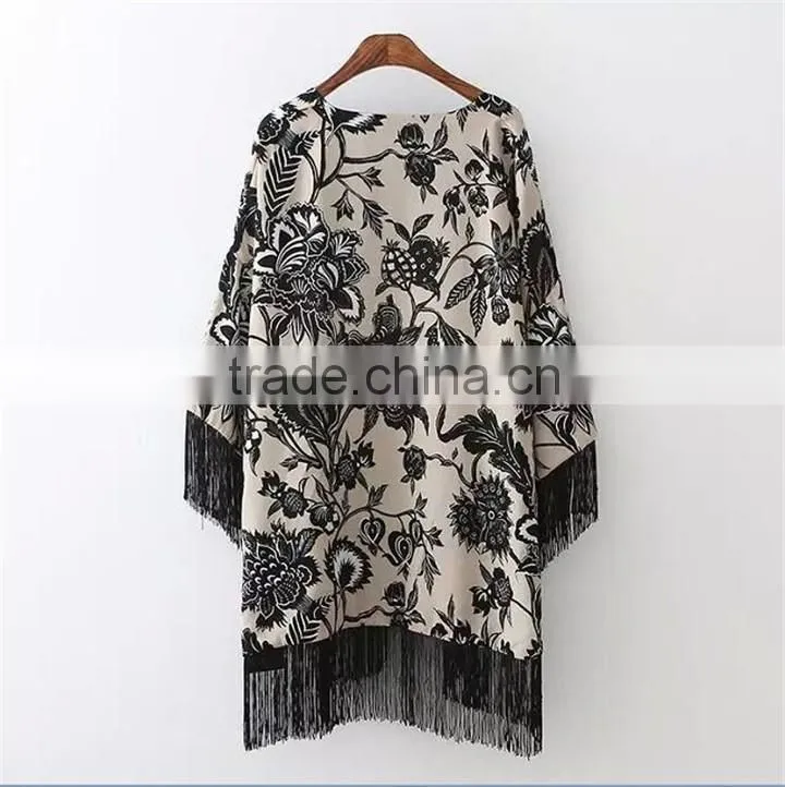 Summer Fashion Beachwear With Fringes Free Size Turkish Kaftan