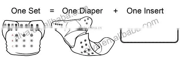 2015 ALVA one size washable baby cloth diapers in bales