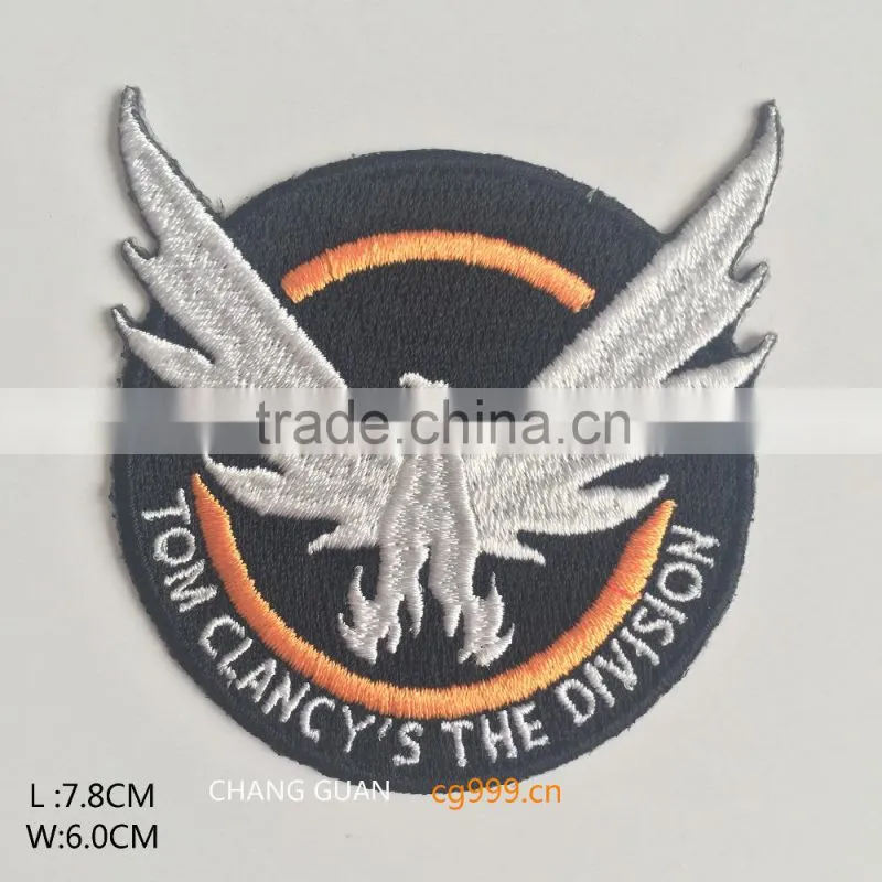 embroidery orange black boy clothes patch