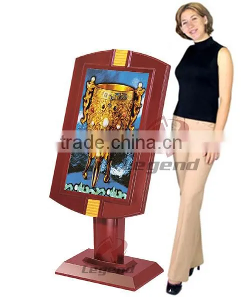 Hotel Luxury Menu Sign Post with Wooden Sign Stand