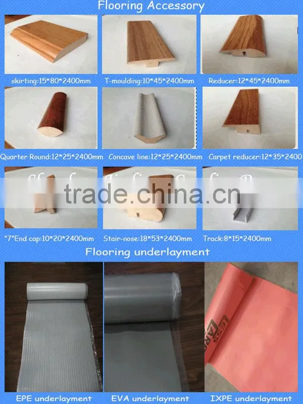 8.3mm mdf hdf laminate flooring accessories