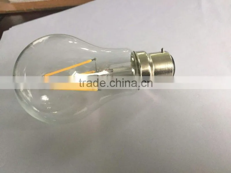 2015 new TUV CE ROHS 85-265V filament led bulb 4W B22 led filament bulb B22