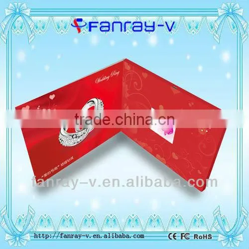 2015 4.3inch touch screen lcd video greeting cards gift, lcd video brochure
