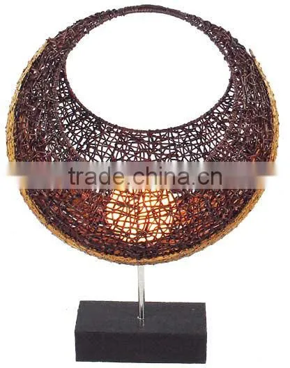 2015 Decorative rattan wicker table lamps/table lights