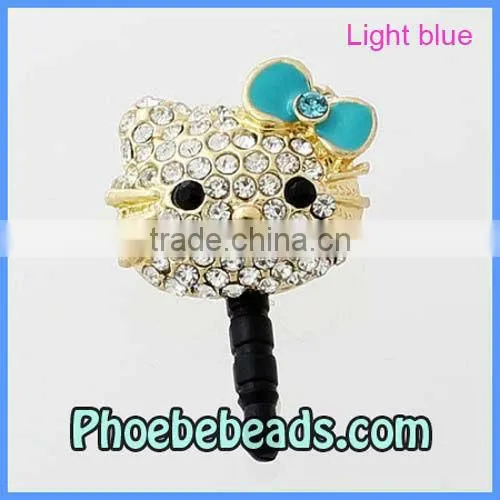Wholesale 3.5mm Earphone Jack Dust Plug Cell Phone Headphone Dustproof Ear Cap Hello Kitty For Iphone Ipad MDP-M06D