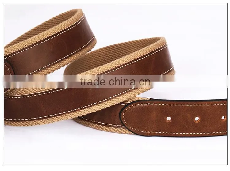Custom belt cowhide leather belt canvas belt