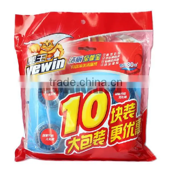 Large toilet cleaner packaging outer plastic bag