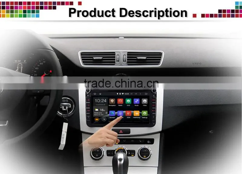 8'' 2 DIN Android4.4.4 car dvd android passat