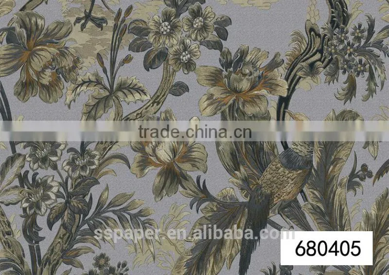 natural material Pvc Wallpaper 3d glow in the dark wallpaper