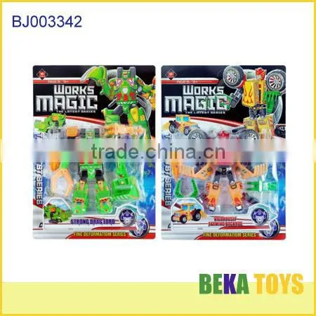 Toys factory diy intelligent toy plastic deformation warrior