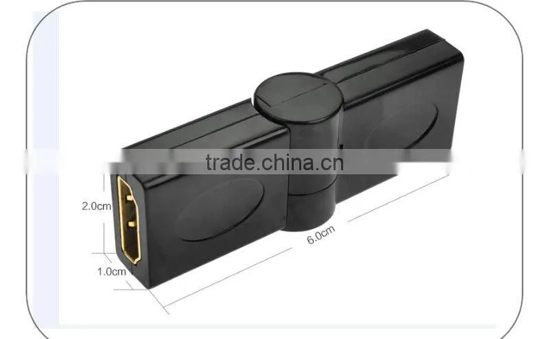 HDMI Male To Female Right Angle 90-360 Degree Adapter