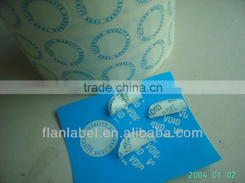 Warranty void if removed label,tamper evident security label