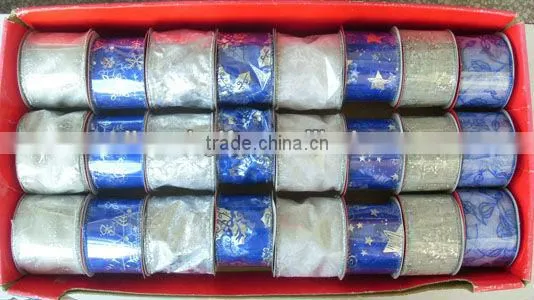 HOT SALE! White / Pink Grosgrain Woven Fabric Satin Gift Box Wrapping Ribbon