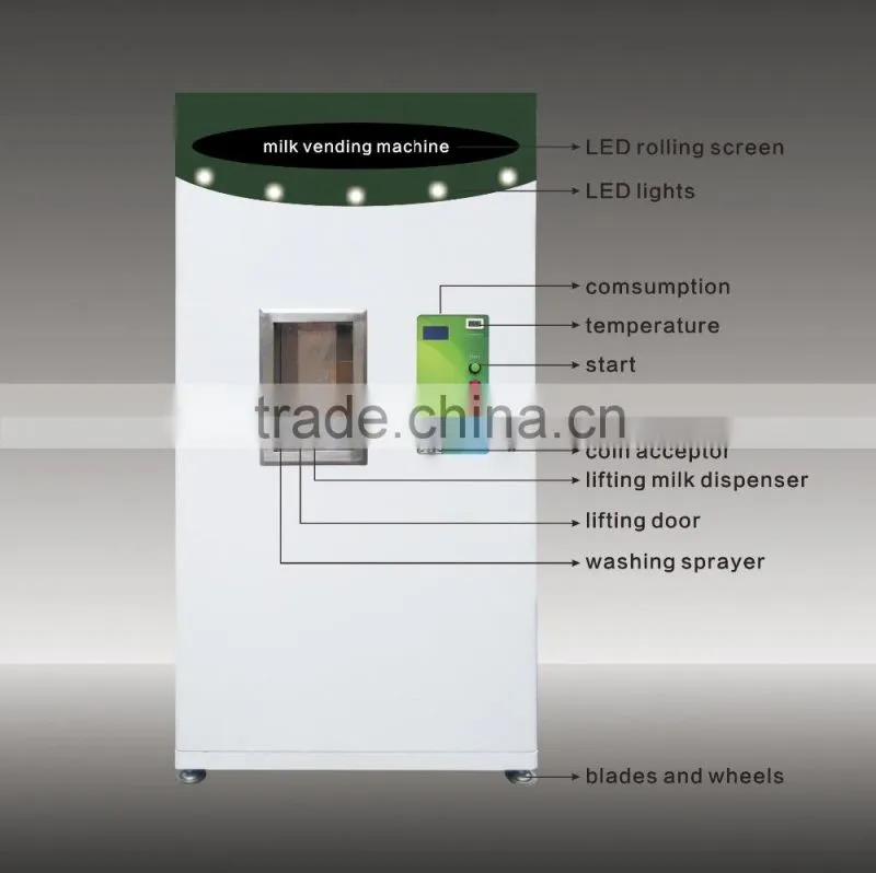 Most Popular Coin Payment 150L & 200L & 300L Automatic Fresh Milk Vending Machine, Automatic Vending Machine For Milk