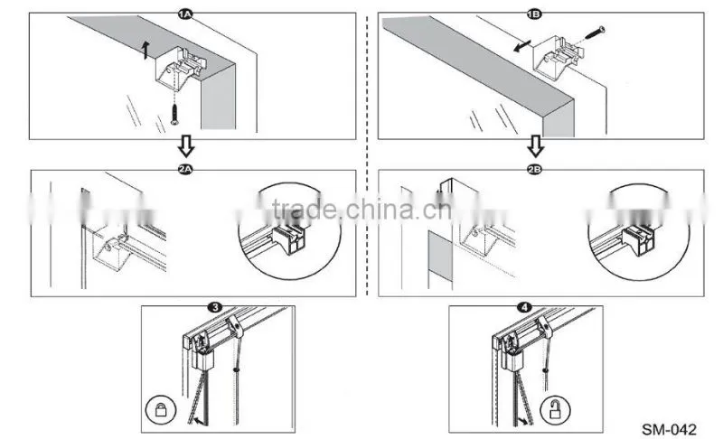 Vertical Blind Blinds Clutch /Control Unit Plastic PA6 White Shanghai