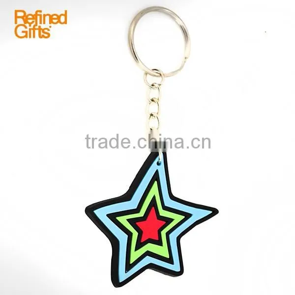 2D Environmental protection material Soft PVC Rubber Keychain
