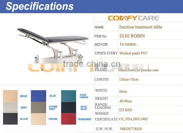 Coinfy EL02 Robin electric medical treatment table