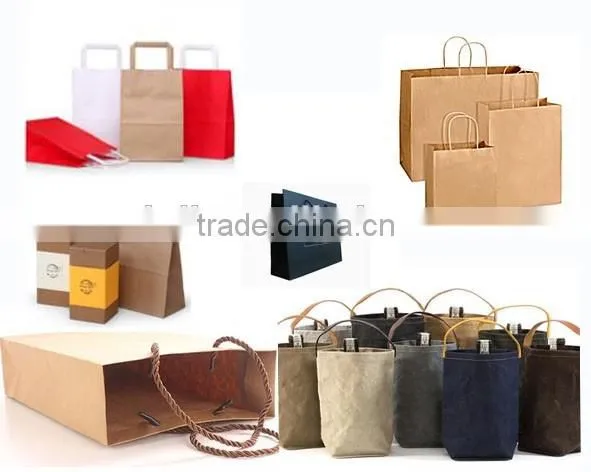 2016 Wholesale China Factory Recycled Colorful Kraft Paper Bag