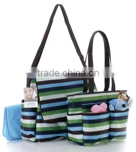 Muti-function best baby diaper bag, quilted baby diaper bags