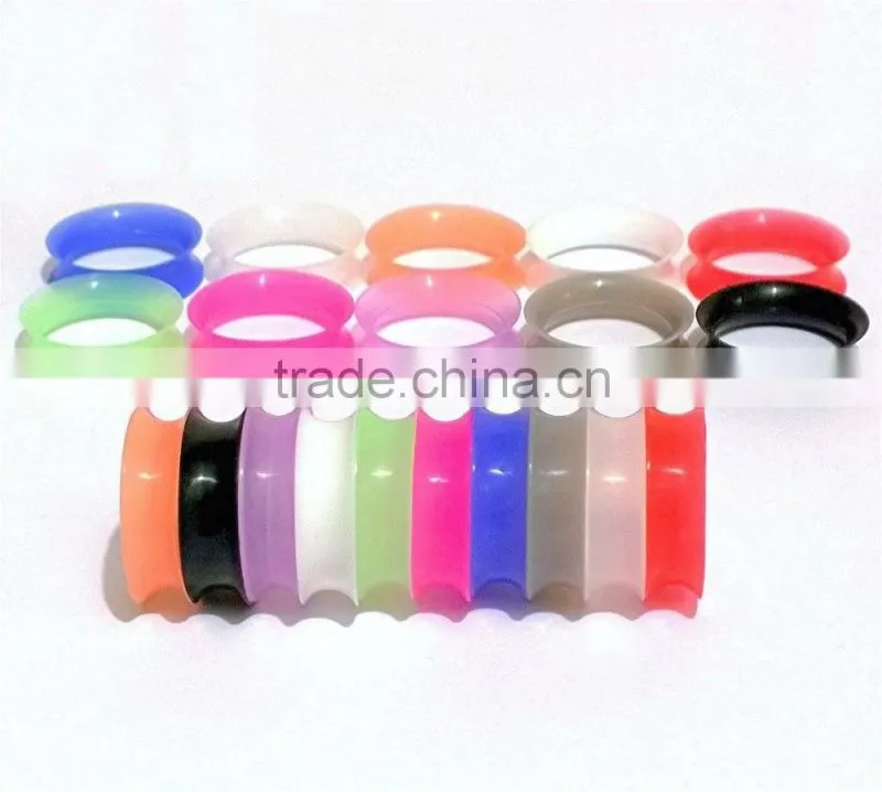 Colorful wholesale fashion body jewelry custom silicone ear plugs