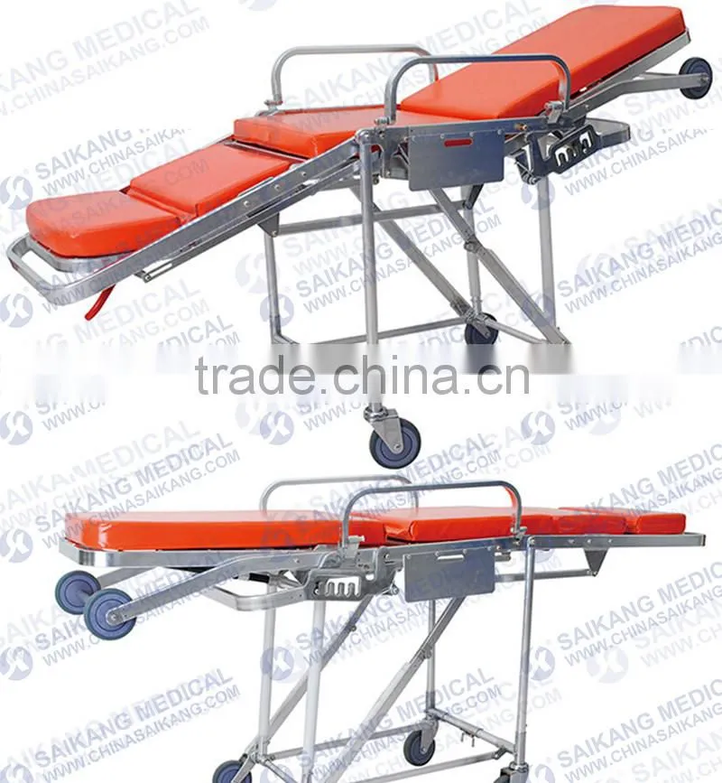 SKB039(E)-1 Stainless steel heavy duty ambulance stretcher trolley