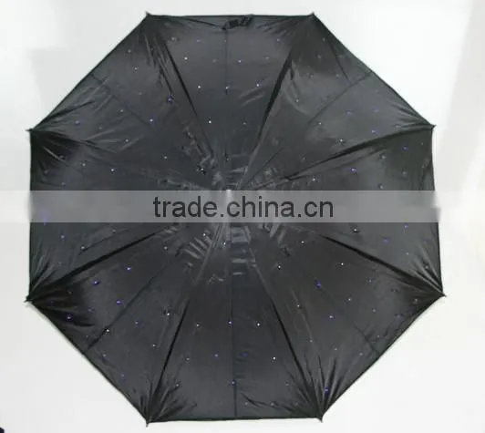 Sell lots of LED flashlight luminous umbrella All over the sky star umbrella single luminous umbrella