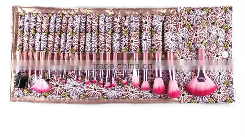 22 pcs Fashion Design Pink Cosmetic Brush Sets