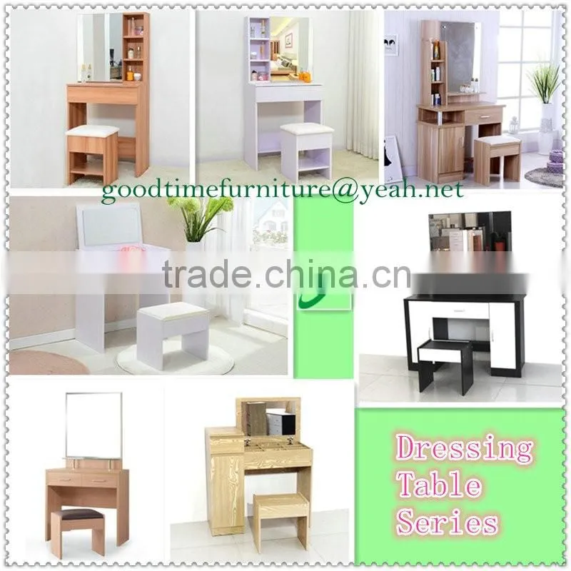 melamine MFC KD design modern dressing table with mirrors