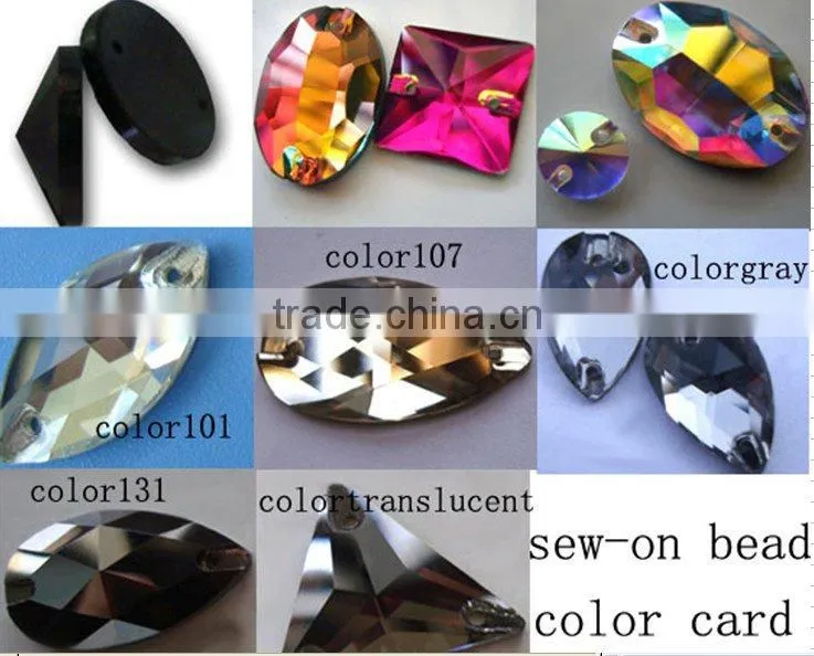 Hot seller wholesale sew-on crystal cosmic shape 20x16mm hematite color