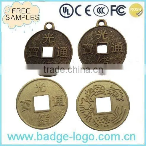 custom die casting 3d zinc alloy coin for sale