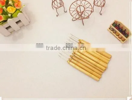Cheap Hair Hook Needles Clamp Wood Needle Hook For Hair Extension Tools