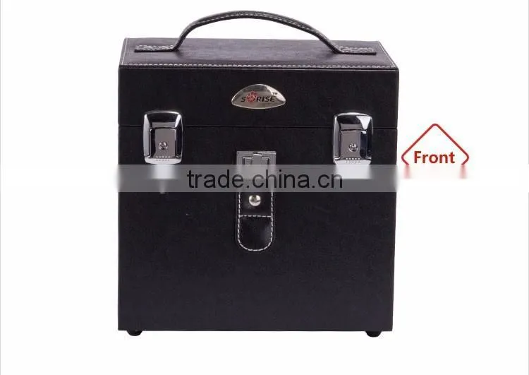 Pro Trolley Pvc Makeup Case With Light Mirror Portable Beach Cosmetic Bag For Women(3 colors)