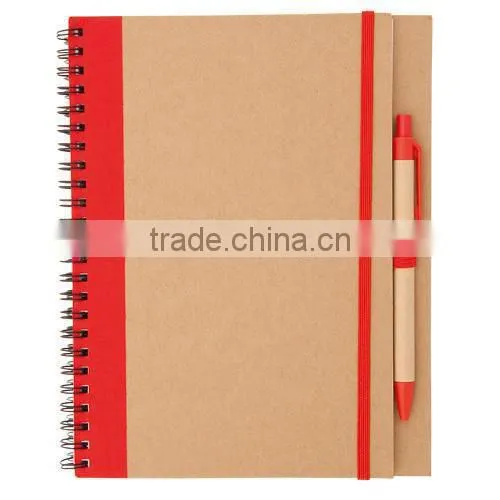 Spiral plain exercise book brown kraft paper notebook