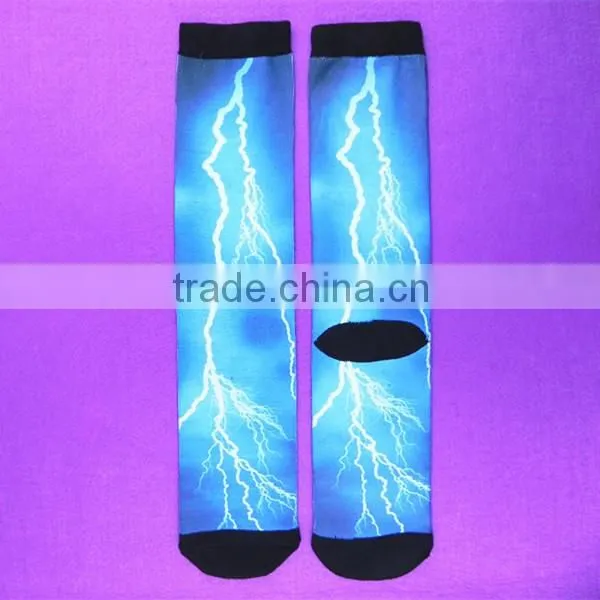 2015 Custom Made Newest Sublimation Printing Wholesale Socks