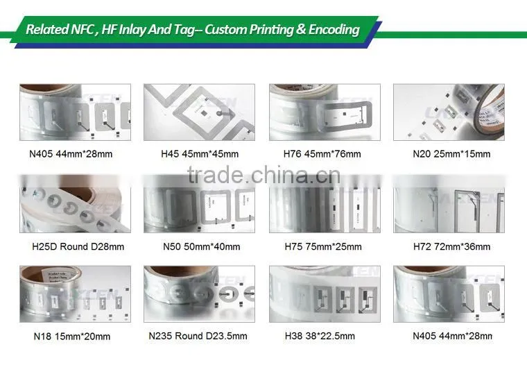 Custom Label for nfc RFID Tag RFID Label NFC inlay
