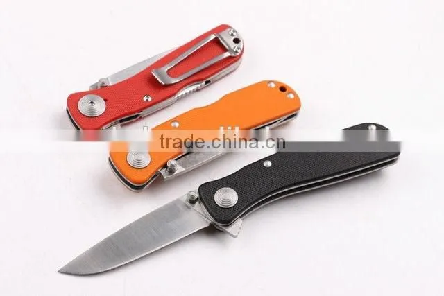 OEM three colors backlock folding knife
