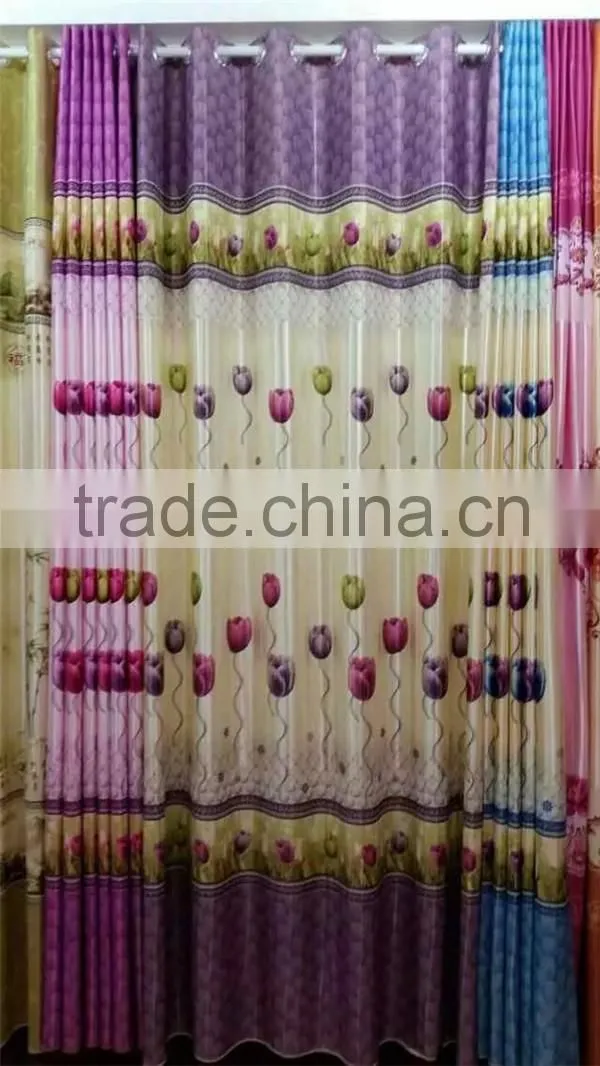 2.80-3.20m Width living room curtains print fabrics ready made curtains