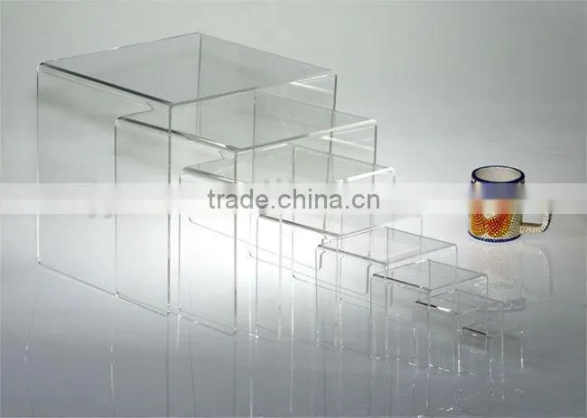 black acrylic set jewelry display stand risers