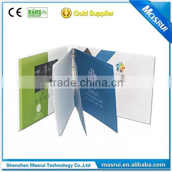 2015 Chinese Import Wholesale A5 folde size Video in print 1.8" - 10" LCD Video Folder