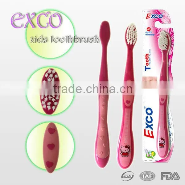 ISO approved good selling cartoon imprint feature children tooth brush
