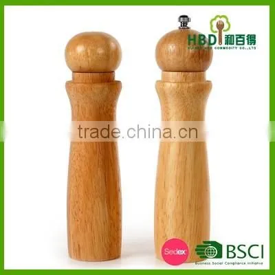 high qulity amazon rubber wood salt mill,pepper grinder wholesale