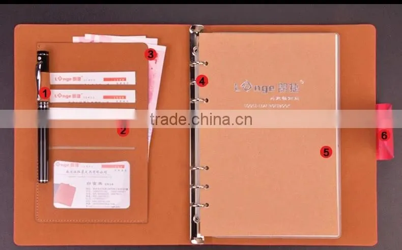 China factory offer promotional spiral notebook with colored paper/office notebook