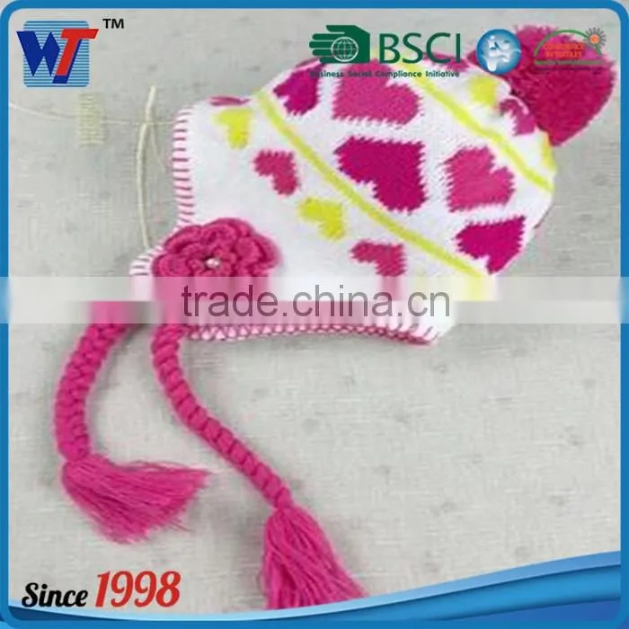 custom cotton slouchy embroidery for kids red knit cap for sale