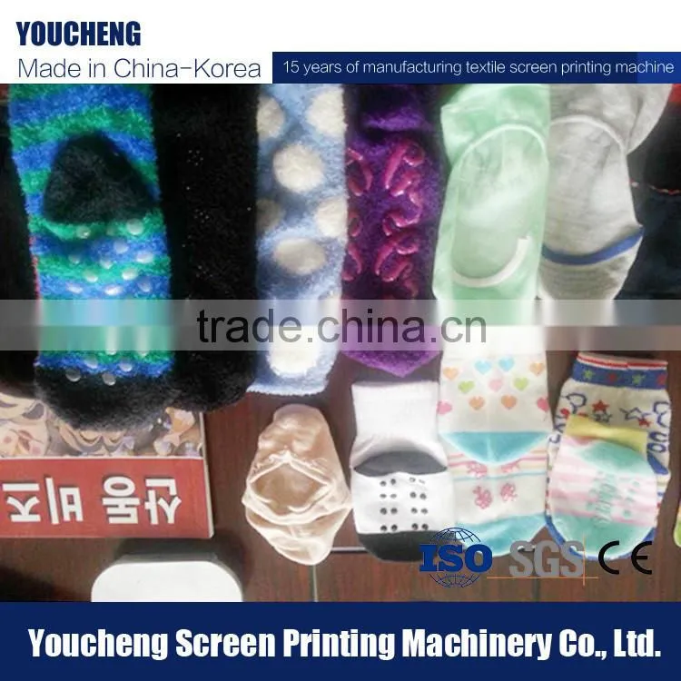 3 color tag/less rapid screen printer for socks