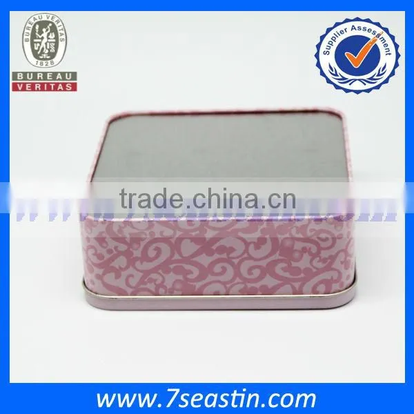 square metal biscuit tin box with high quality