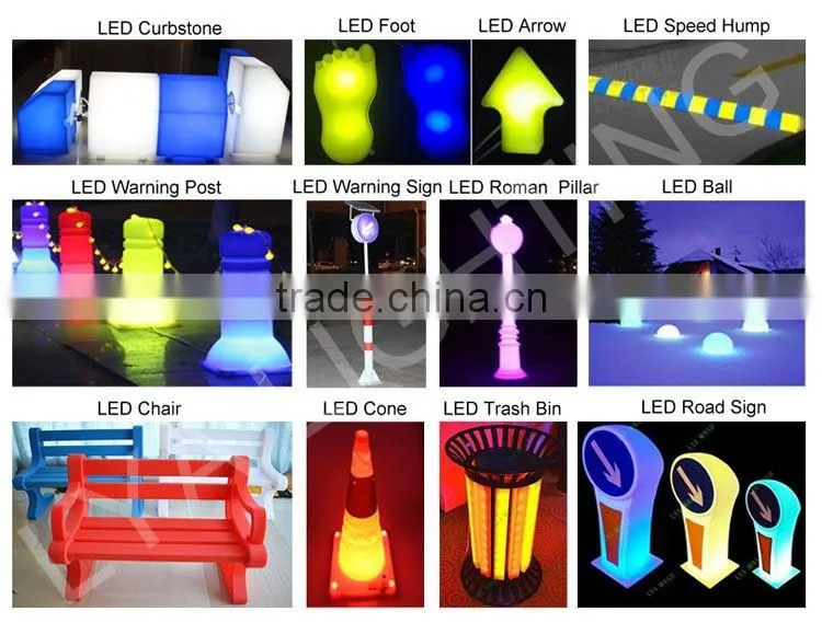 plastic LED lighting kerb stone curbstone from China factory