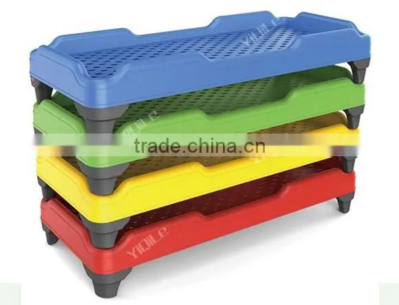 Wholesale Foldable high quality cheap price plastic bed for kids in kindergarten